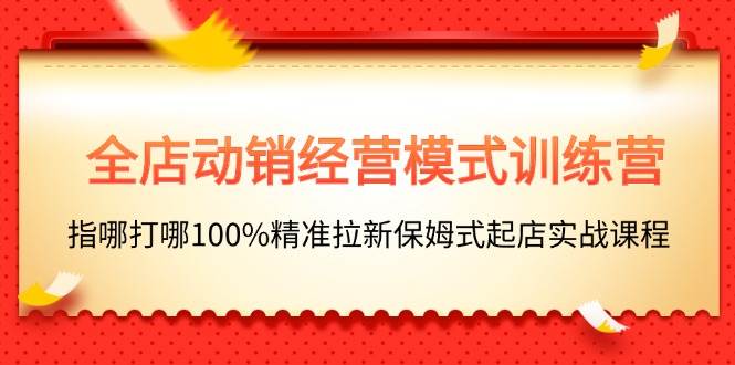 全店动销-经营模式训练营，指哪打哪100%精准拉新保姆式起店实战课程 - 三缺一