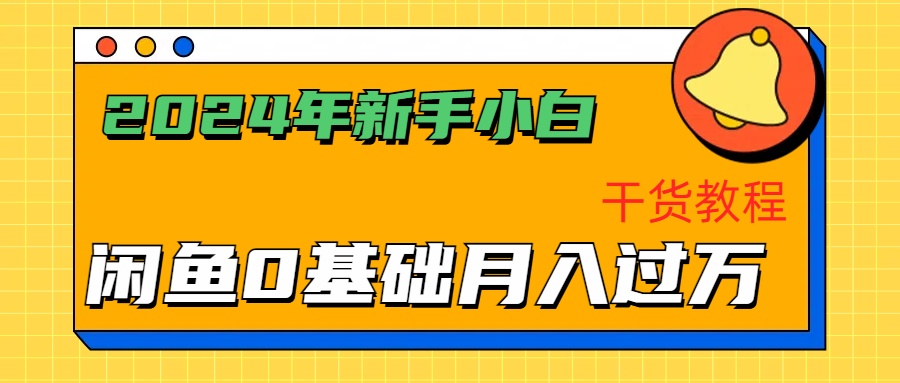 2024年新手小白如何通过闲鱼轻松月入过万-干货教程 - 460g_com