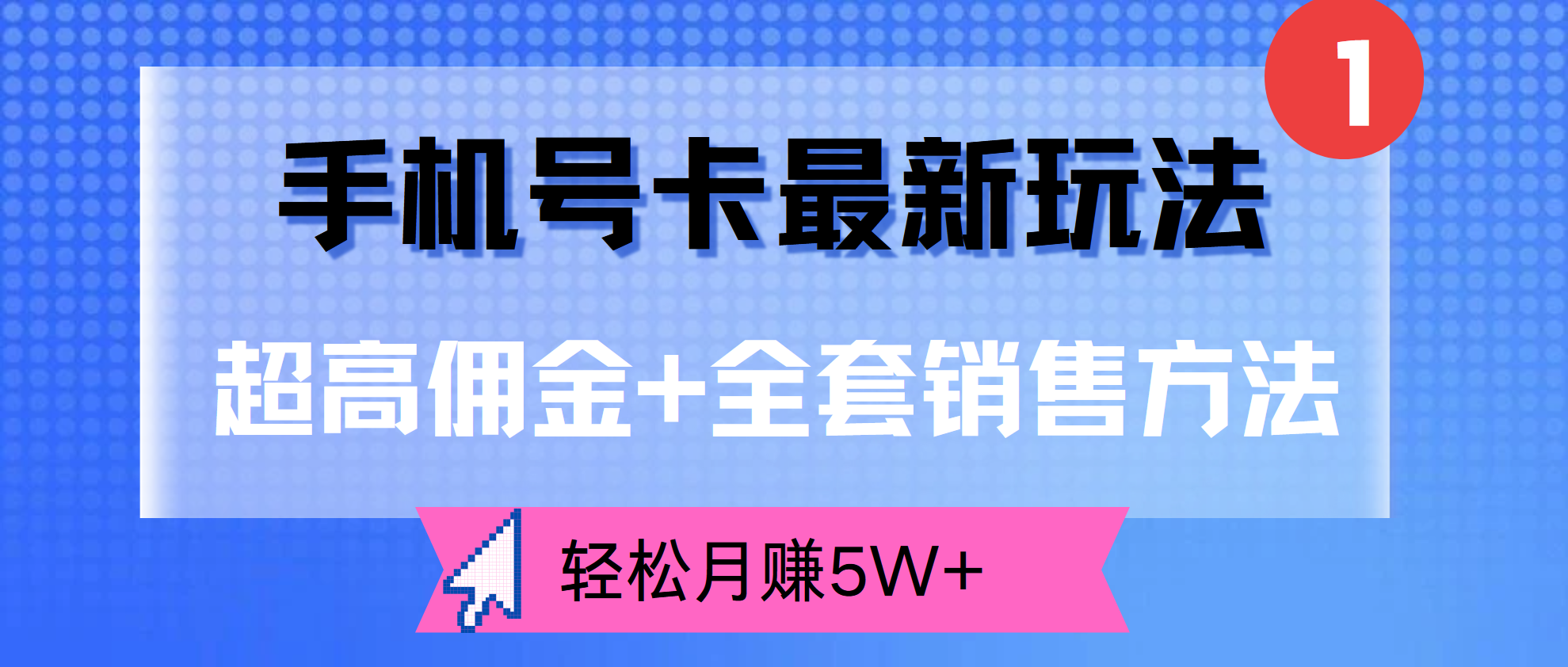 超高佣金+全套销售方法，手机号卡最新玩法，轻松月赚5W+ - 460g_com