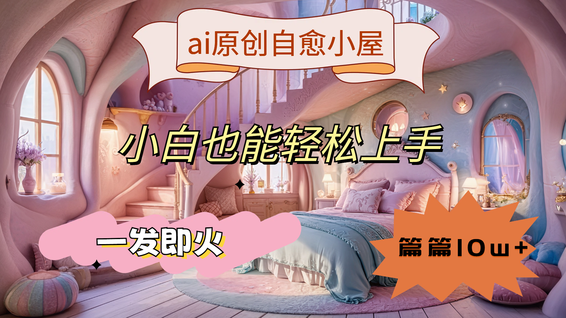 ai原创治愈小屋，小白也能轻松上手，一发即火，篇篇10w+ - 460g_com