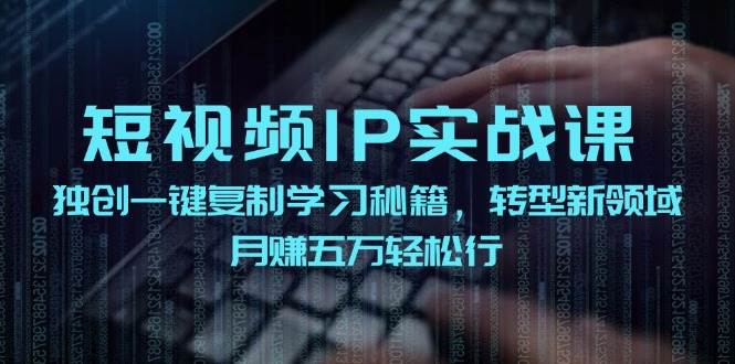 短视频 IP实战课，独创一键复制学习秘籍，转战新领域，月赚五万轻松行 - 三缺一