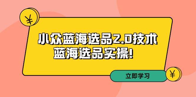 拼多多培训第33期：小众蓝海选品2.0技术-蓝海选品实操！ - 三缺一