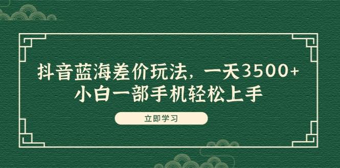 抖音蓝海差价玩法，一天3500+，小白一部手机轻松上手 - 460g_com