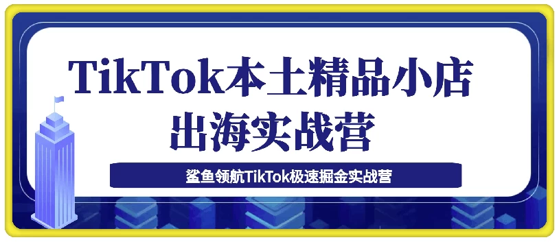 TikTok本土精品小店出海实战营，从入门到高阶，不止0-1! - 三缺一